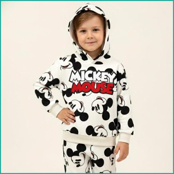 Mickey Mouse Face Boys Winter Training Suit ZARA - White - Image 2