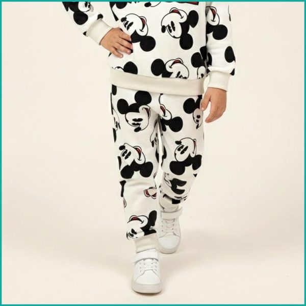 Mickey Mouse Face Boys Winter Training Suit ZARA - White - Image 3