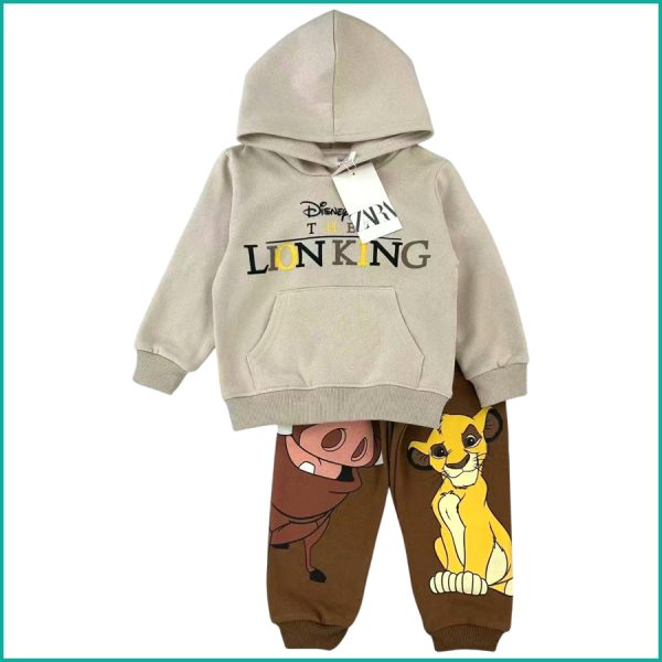 Lion King Boys Winter Training Suit ZARA - Cream Brown - Image 2