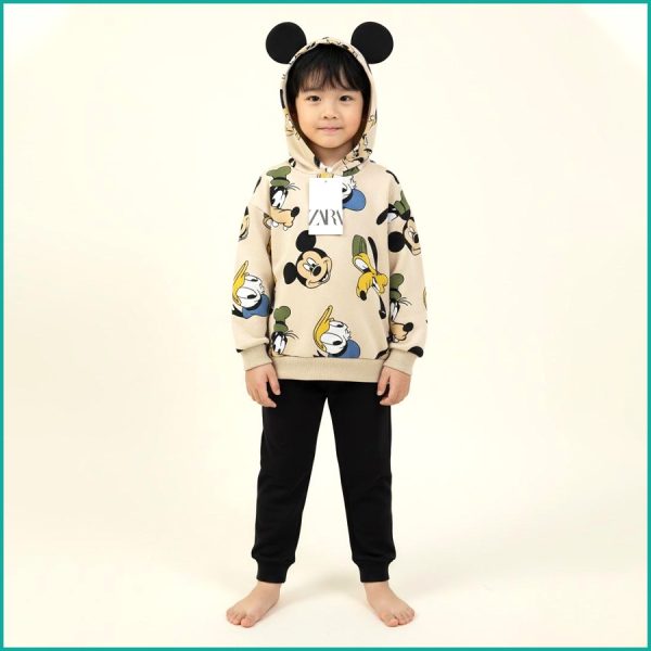 Mickey Boys Winter Training Suit ZARA - Cream Black