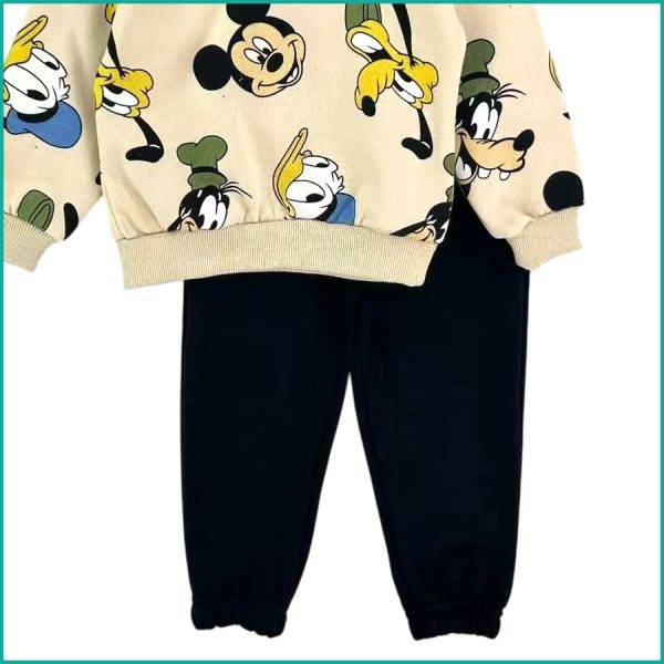 Mickey Boys Winter Training Suit ZARA - Cream Black - Image 4