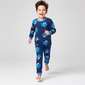 Sonic Boys Winter Pajama Set - Navyبجايم مبتن من داخل