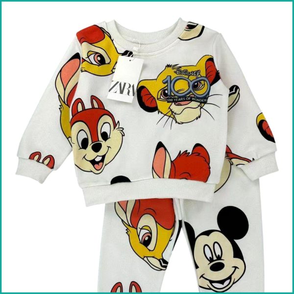 Disney 100 Boys Winter Training Suit ZARA - White - Image 3
