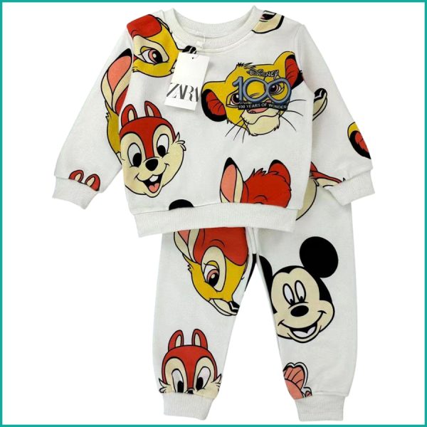 Disney 100 Boys Winter Training Suit ZARA - White - Image 2