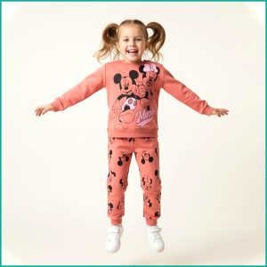 Mickey Minnie Girls Winter Training Suit ZARA - Hot Pink