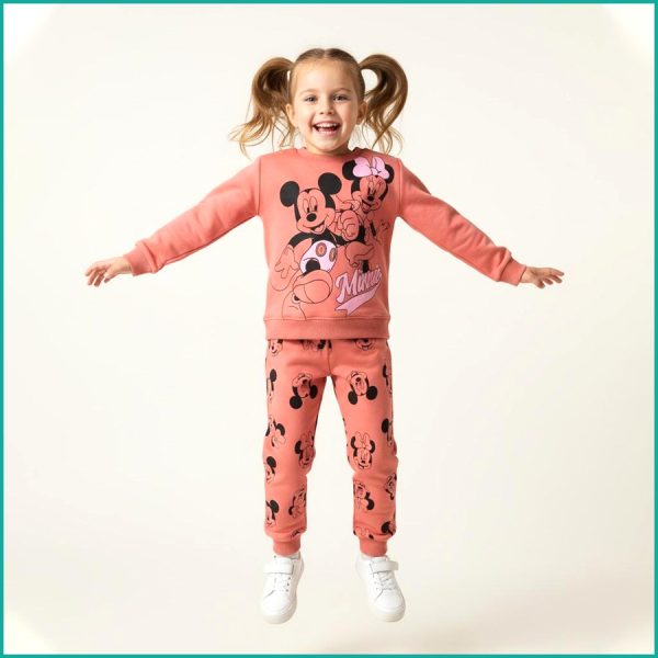Mickey Minnie Girls Winter Training Suit ZARA - Hot Pink
