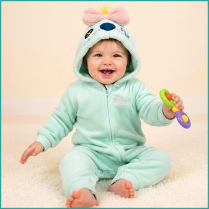 Disney Stitch Infant Winter Overall - Sea Green