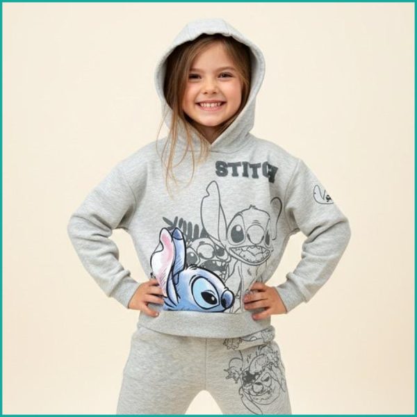 Disney Stitch Girls Winter Training Suit - Grey - Image 2