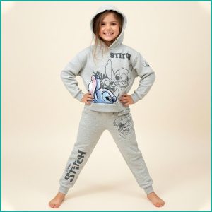 Disney Stitch Girls Winter Training Suit - Grey