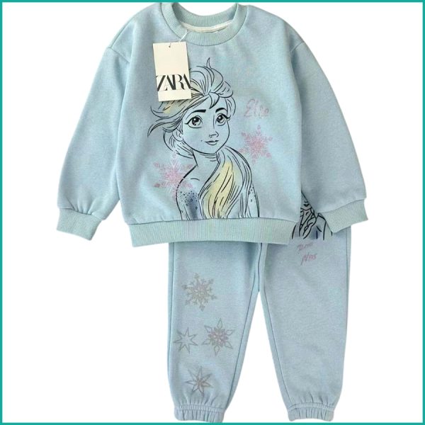 Princess Girls Winter Training Suit ZARA - Sky Blue - Image 2