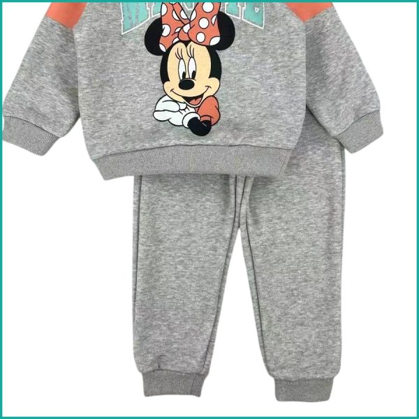Cute Minnie Girls Winter Training Suit ZARA - Grey - Image 4