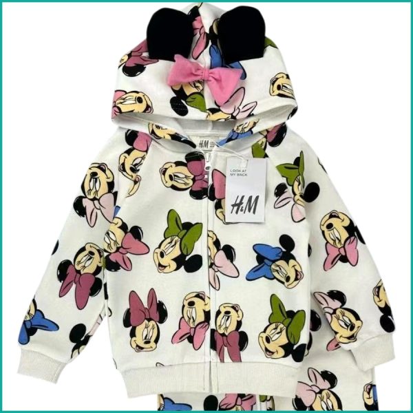 Colorful Bows Girls Winter Training Suit ZARA - White - Image 3