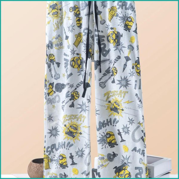 Minions Men's Cotton Pant - Light Grey - Image 3