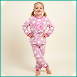 Peppa Dreams Girls Winter Pajama Set - Pink