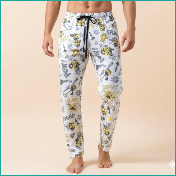 Minions Men's Cotton Pant - Light Grey