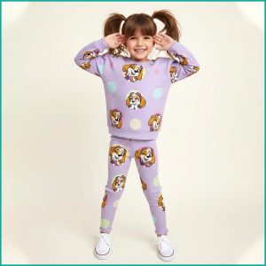 Puppy Dots Girls Winter Training Suit - Purple