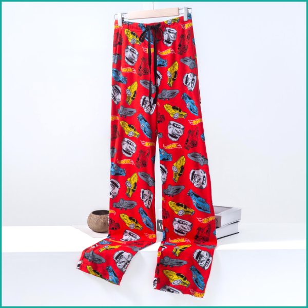Hot Wheels Men's Cotton Pant - Red - Image 2
