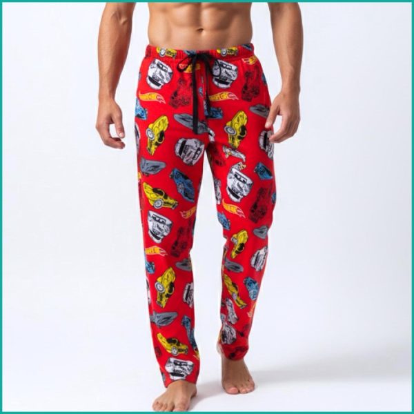 Hot Wheels Men's Cotton Pant - Red