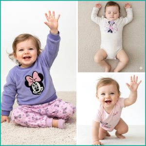 Minnie Mouse Kids Infant 4 Pcs Set - Blue Pink