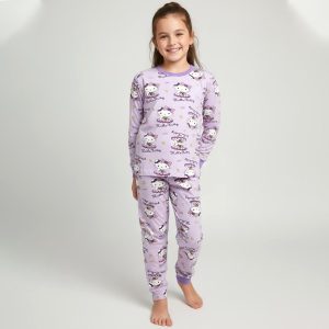 Hello Kitty Girls Full Sleeves Pajama Set - Purple
