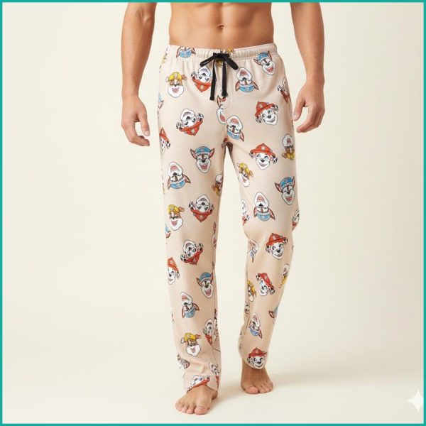 Paw Patrol Face Men's Cotton Pant - Cream