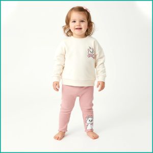 Marie Girls Infant Winter Training Suit - White Pink