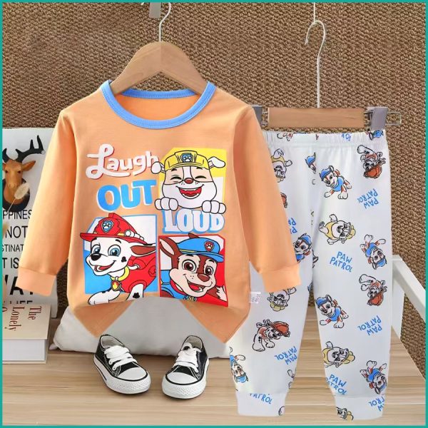 Laugh Out Loud Boys Full Sleeves Pajama Set Khafif - Brown - Image 2