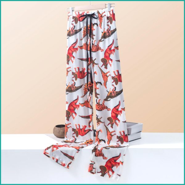 Dinosaur Men's Cotton Pant - White - Image 2