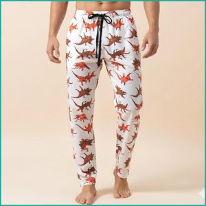 Dinosaur Men's Cotton Pant - White