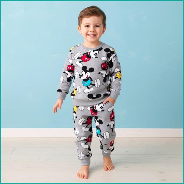 Colorful Mickey Boys Winter Training Suit - Grey