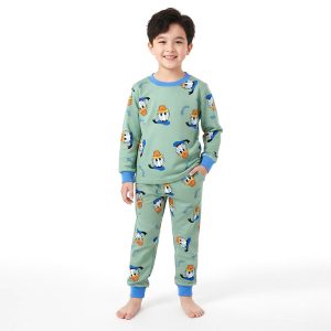 Donald Duck Boys Winter Pajama Set - Greenبجايم مبتن من داخل