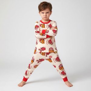 Cars 95 Boys Full Sleeves Pajama Set - Cream