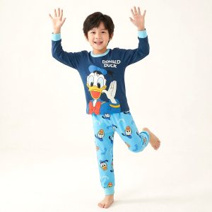 Donald Duck Boys Full Sleeves Cotton Pajama Set - Navy Blue