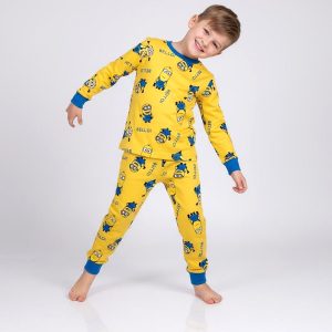 Minion Bello Boys Winter Pajama Set - Yellowبجايم مبتن من داخل