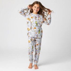 Mickey Web Girls Full Sleeves Pajama Set - Grey