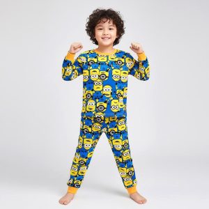 Minions Boys Winter Pajama Set - Blueبجايم مبتن من داخل