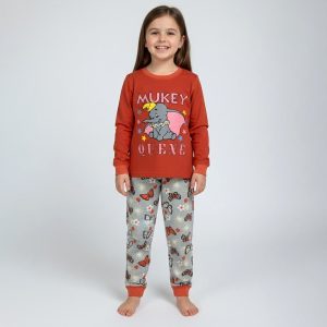 Dumbo Queen Girls Full Sleeves Pajama Set Khafif - Red