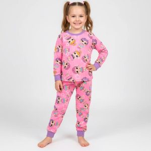 LOL Stars Girls Full Sleeves Pajama Set - Pink