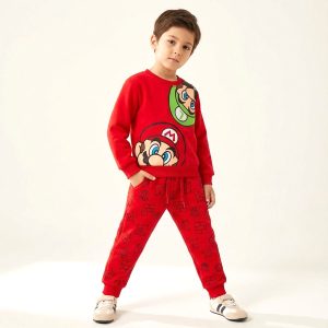 Super Mario Boys Winter Training Suit - Red