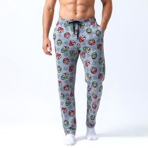 Super Mario Men's Cotton Pant - Grey
