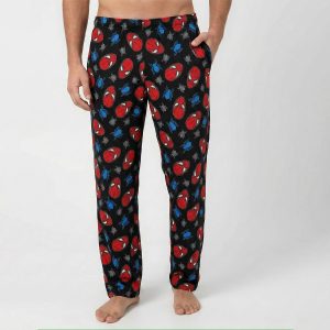 Spiderman Face Men's Cotton Pant - Black