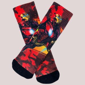 Ironman Adult Socks - Black Red