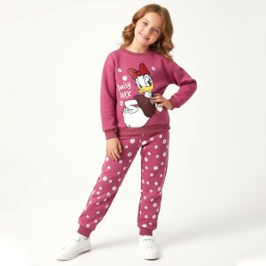 Daisy Duck Floral Girls Winter Training Suit ZARA - Pink