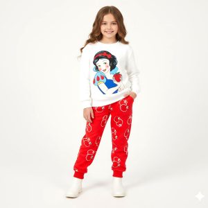Princess Girls Winter Training Suit - White Red