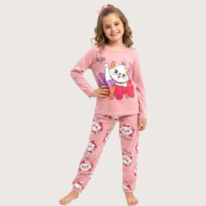 Disney Marie Girls Cotton Pajama Set - Pink