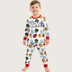 Marvel Boys Cotton Pajama Set PRIMARK - White
