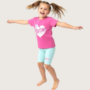 Barbie Girls Summer Shorts Set - Pink Blue