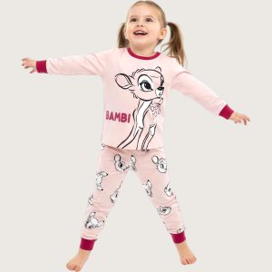 Bambi Girls Cotton Pajama Set PRIMARK - Pink