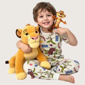 Hakuna Matata Boys Cotton Half Sleeves Pajama Set - White