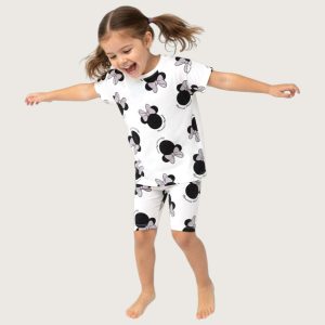 Minnie Head Girls Summer Shorts Set - White